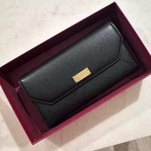 Bally leather long wallet